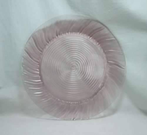 Lovely large vintage pink glass plate