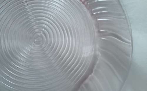 Lovely large vintage pink glass plate