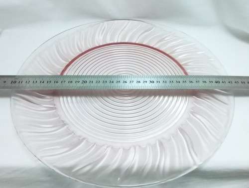 Lovely large vintage pink glass plate