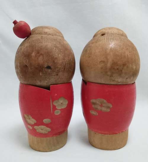 Two Vintage Japanese made kokesji dolls