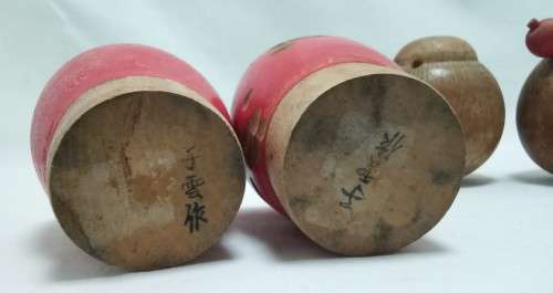 Two Vintage Japanese made kokesji dolls