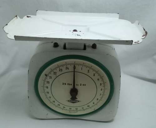 Vintage enamel Krupps kitchen scale - made in Germany
