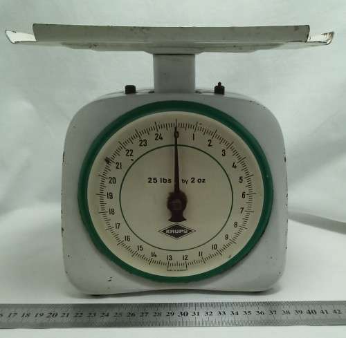 Vintage enamel Krupps kitchen scale - made in Germany