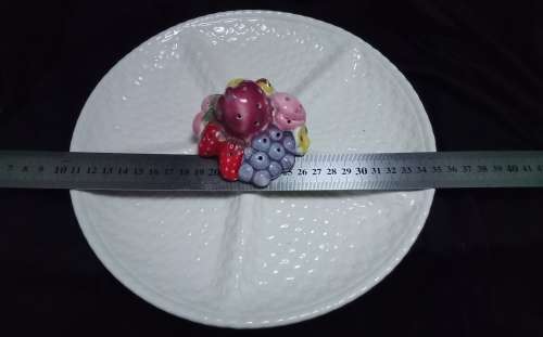 Absolutely gorgeous vintage Balboa platter with toothpick holder centre