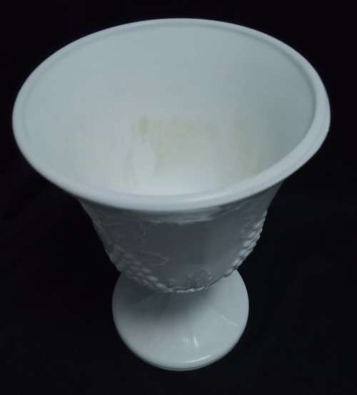 Colony harvest grape milk glass goblet