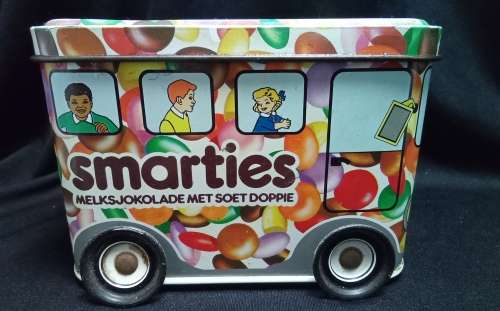 Cutest vintage Smartie bus tin