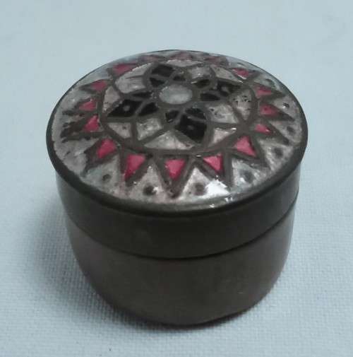 Beautiful tiny cloisonne metal container