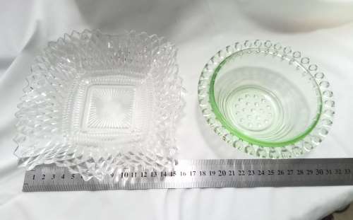 Three lovely vintage glass items