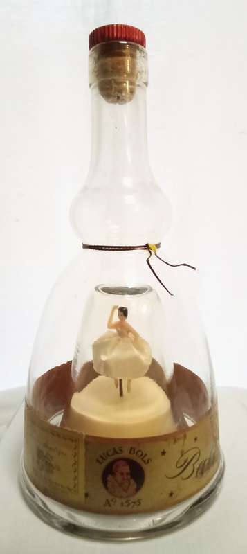 1950`s Vintage BOLS BALLERINA Dancing Music Box Bottle (Working Condition!)