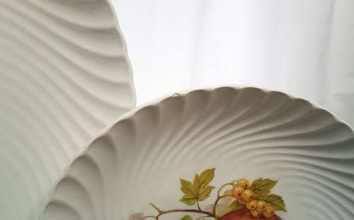 Burleigh Ware "Vintage Harvest" serving platter and 6 plates