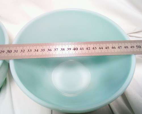 Two beautiful vintage Fire king delphite blue milk glass bowls