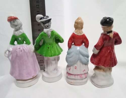 Two pairs vintage Occupied Japan Colonial Man & Woman Figurines