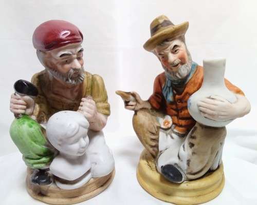 Two pretty Vintage figurines - Painter and Sculptor