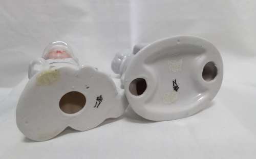 Two very cute vintage Capodimonte boy figurines