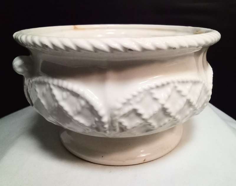 Vintage `Rubens originals` embossed white ceramic vase