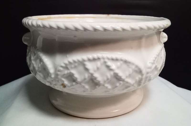 Vintage `Rubens originals` embossed white ceramic vase