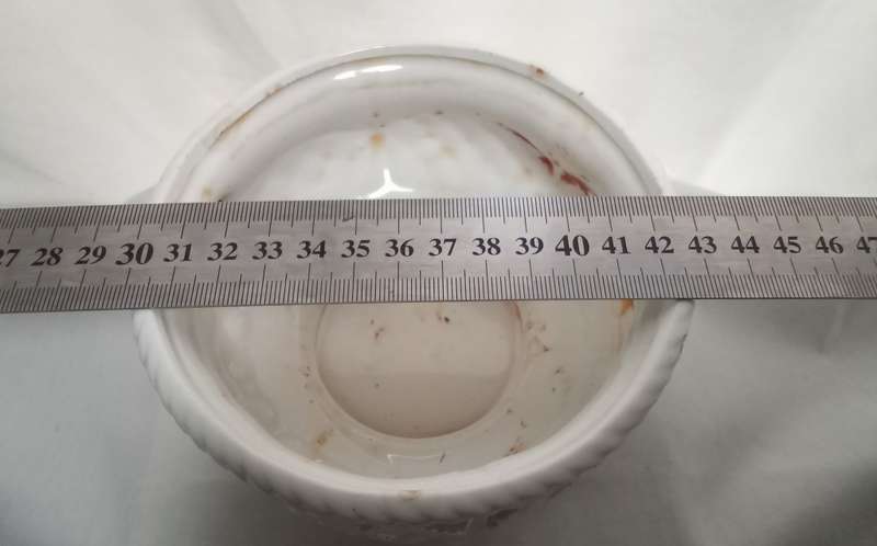 Vintage `Rubens originals` embossed white ceramic vase