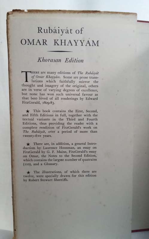 RUBAIYAT OF OMAR KHAYYAM, illus. by Robert Stewart Sherriffs 1954