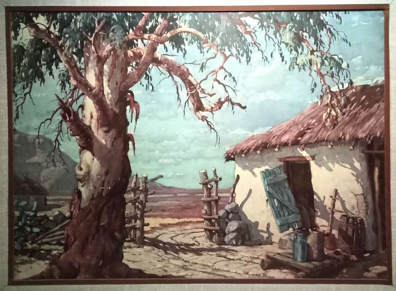 Lovely vintage print of Nils Severin Andersen - Title: Thatched Shed