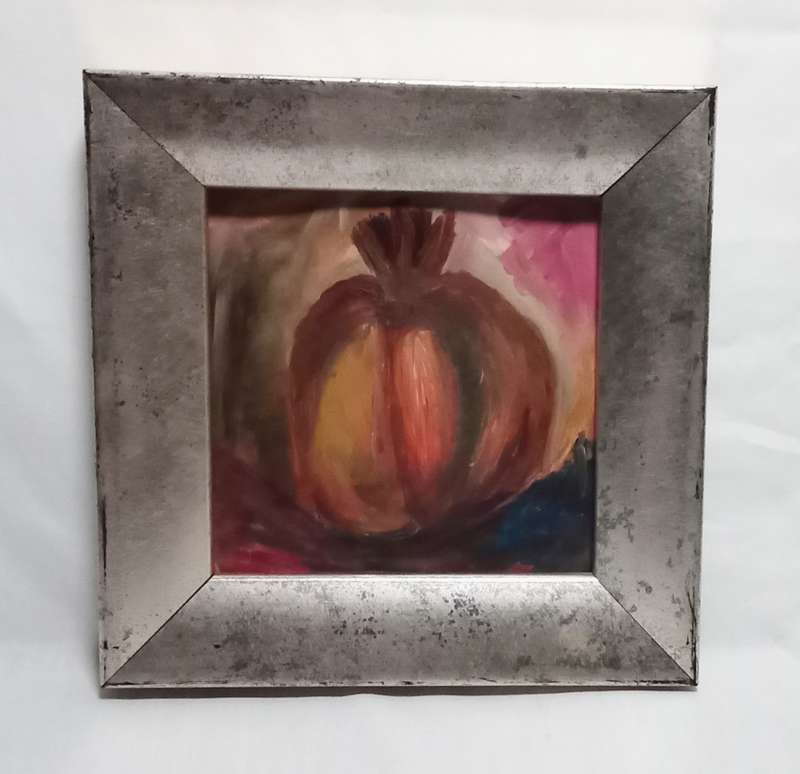Original miniature painting of a pomegranate