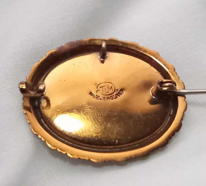 1920s TLM brooch/pendant with miniature seascape painting