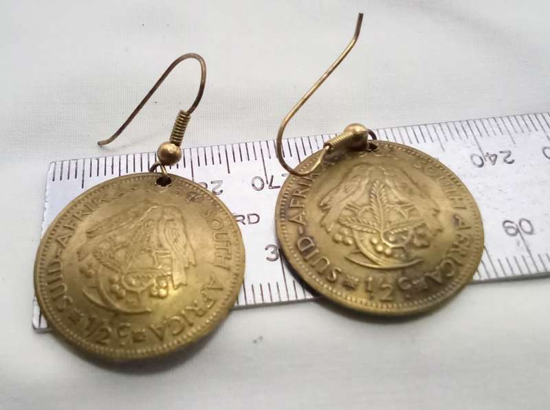 South Africa penny earrings