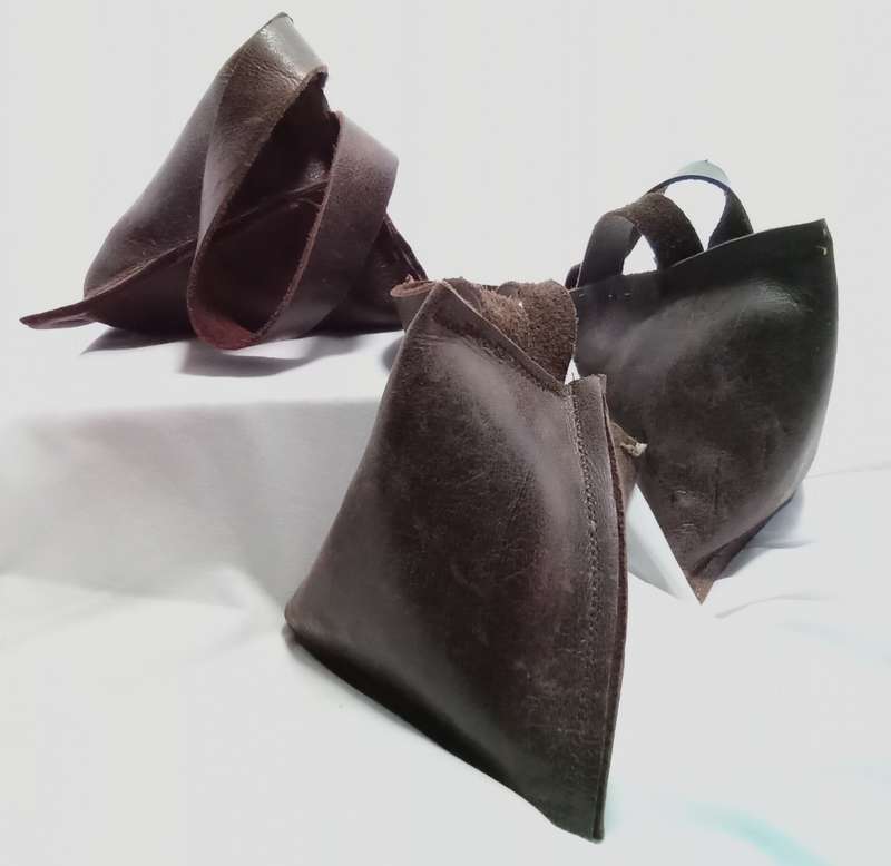 Three vintage leather`pouches`