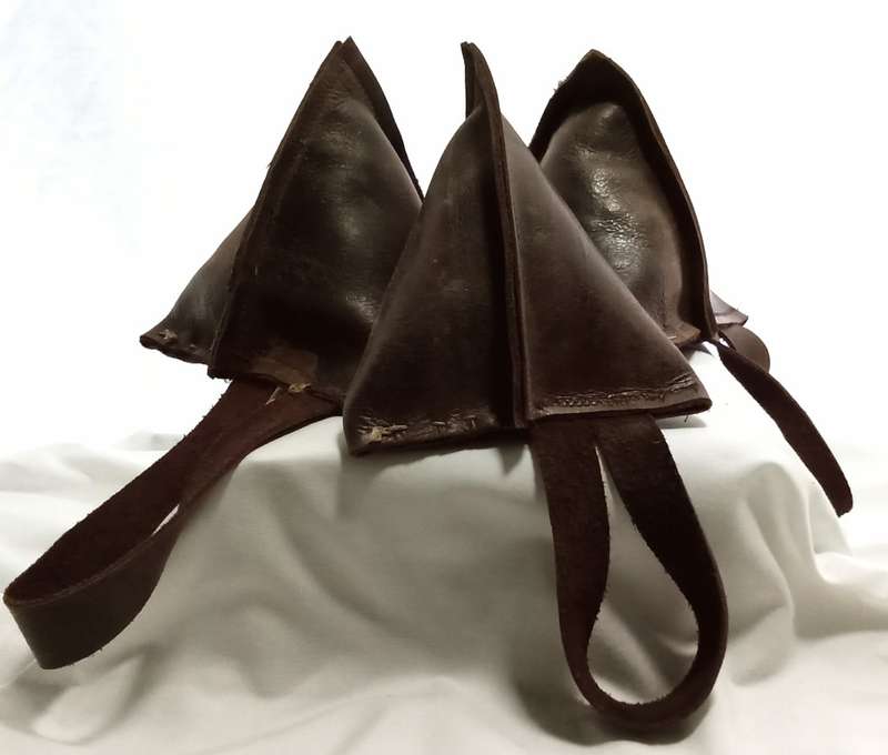Three vintage leather`pouches`