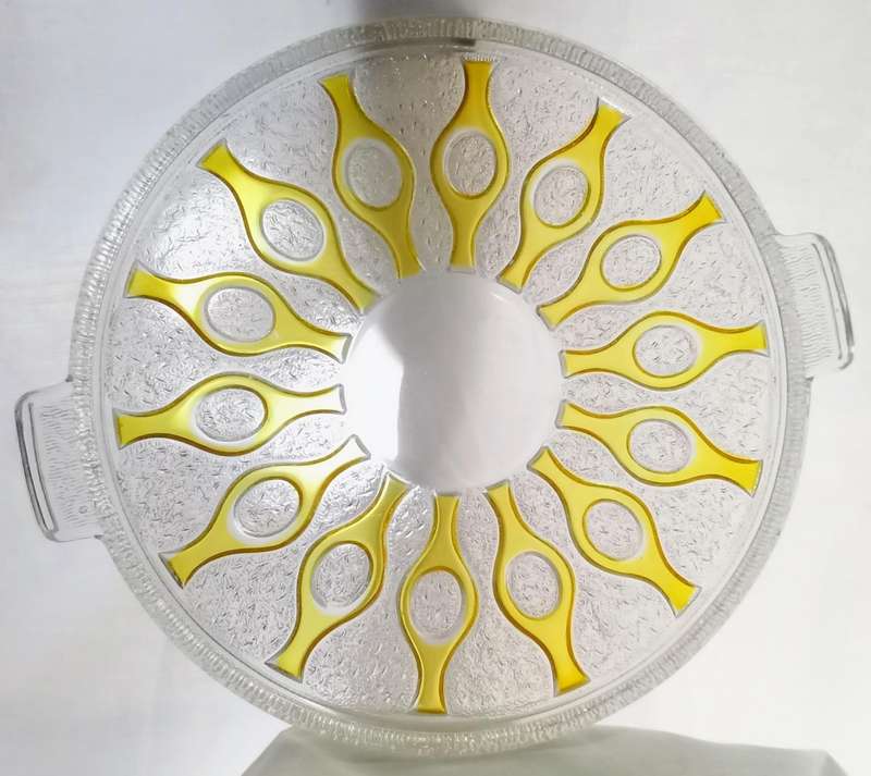 Spectacular vintage Walther Glass serving plate