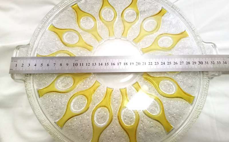 Spectacular vintage Walther Glass serving plate