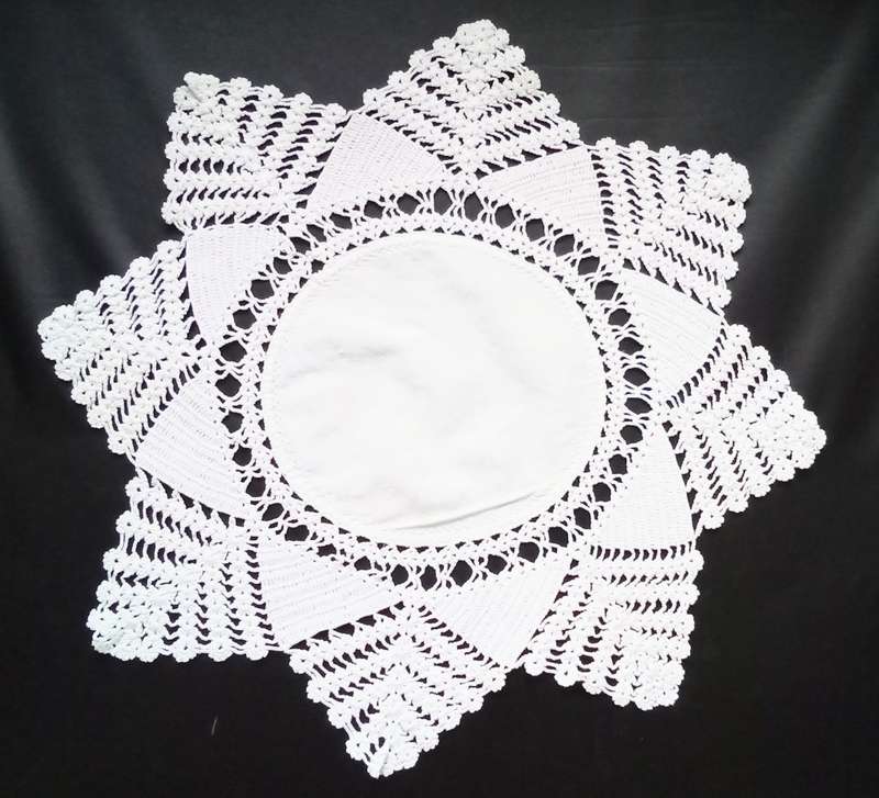 Beautiful Crocheted doily - about 34cms across