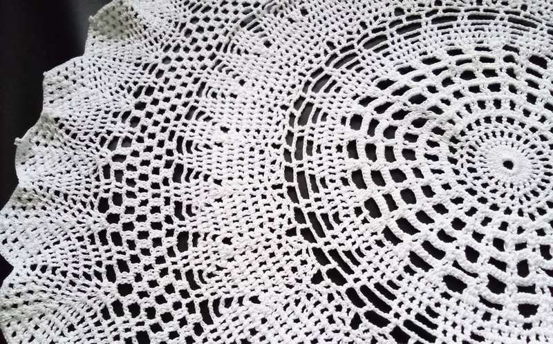 Beautiful Crocheted doily - about 42cms across