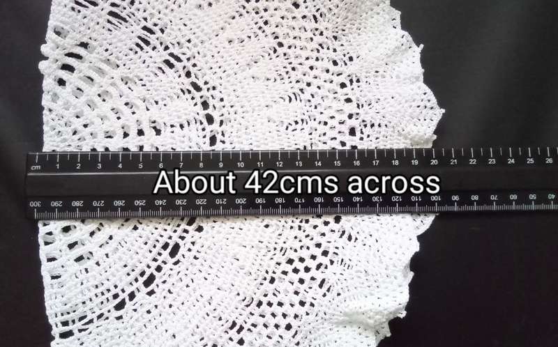 Beautiful Crocheted doily - about 42cms across