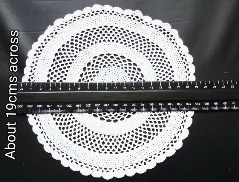 Beautiful Crocheted doily - about 19cms across