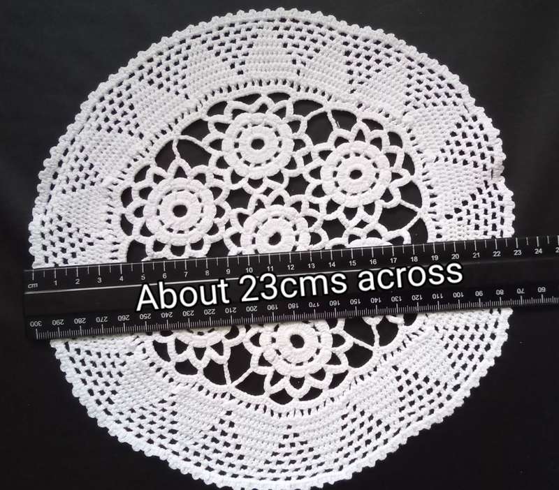Beautiful Crocheted doily - about 23cms across