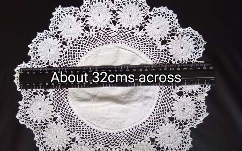 Spectacular Crocheted doily - about 32cms across
