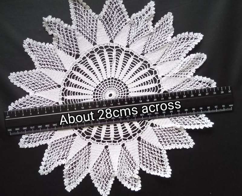 Pretty Crocheted doily - about 28cms across