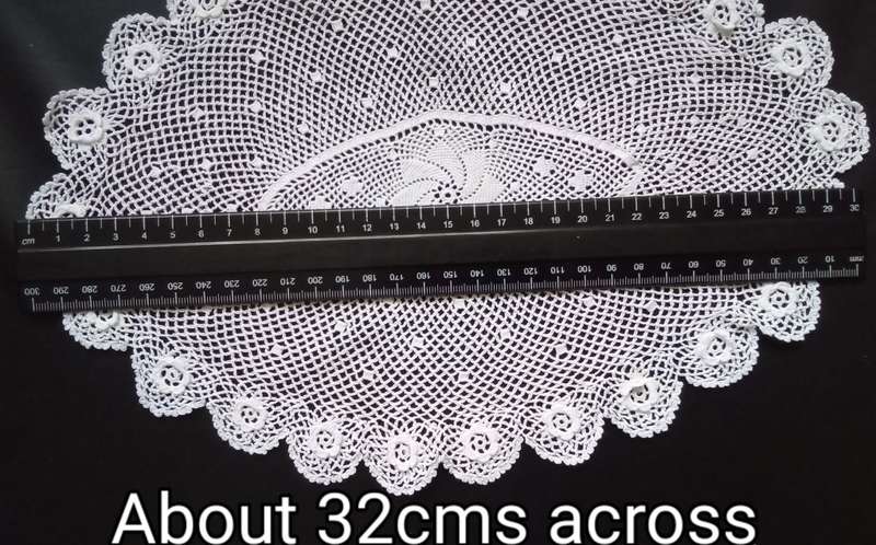 Oh how beautiful ! Stunning crocheted doily - about 32cms across