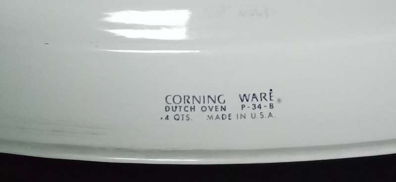 Corning Ware Blue Cornflower P-34-B 4 Quart Dutch Oven Casserole
