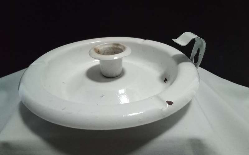 Vintage enamel candle holder