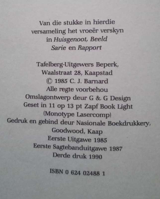 So Onder deur die Maan - Chris Barnard