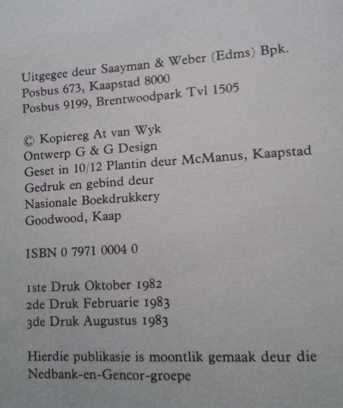 Honoris Crux - Ons Dapperes * Our Brave - At van Wyk (1983)
