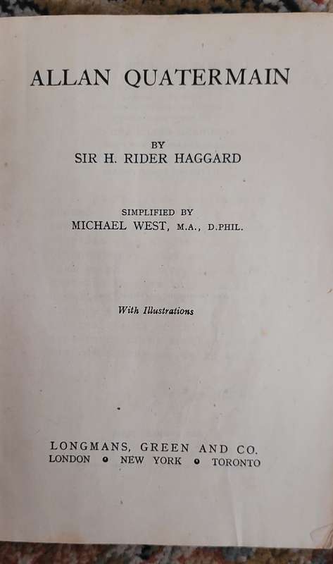 NEW METHOD READERS - ALLAN QUATERMAIN