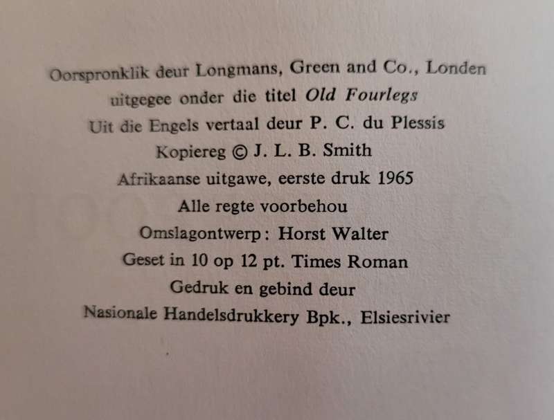 Ou Vierpoot, Die Ontdekking wat die Wereld Verras het - J.L.B. Smith
