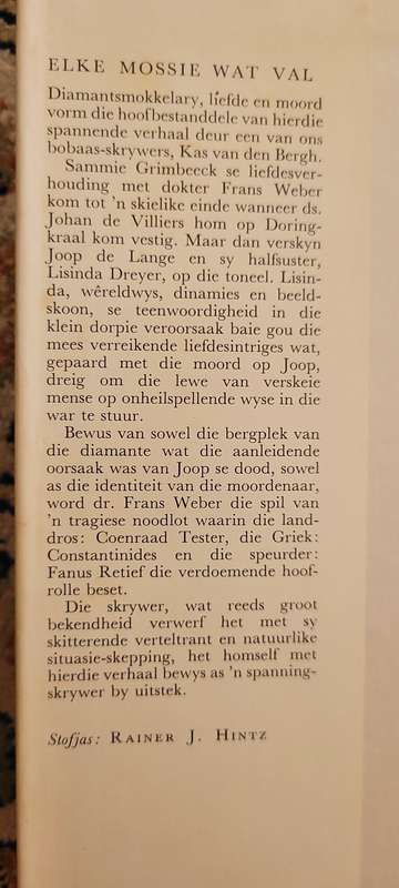 ELKE MOSSIE WAT VAL.... - Kas van den Bergh 1963