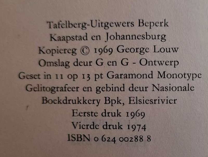 `N SKIP IS ONS BELOOF - GEORGE LOUW 1974