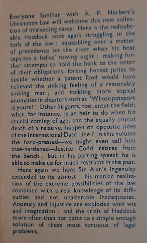 CODD`S LAST CASE and Other Misleading Cases Herbert, A. P.  - 1952
