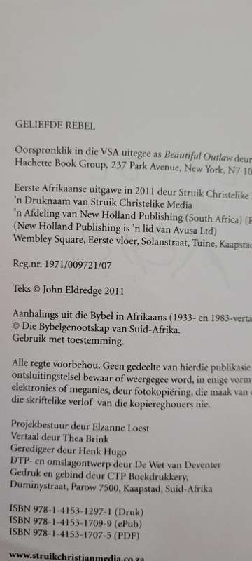 GELIEFDE  Rebel - JOHN ELDREDGE 2011