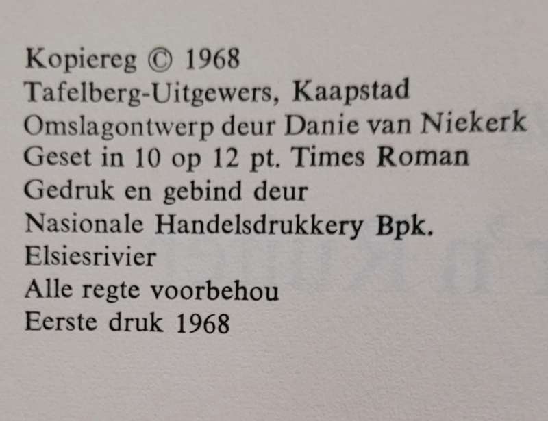 OPDRAG VIR `N RUITER - REIN PRETORIUS 1968