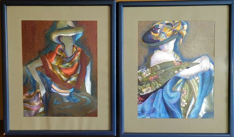 Framed DUFEX FOIL PRINT set (Minetta & Elloise)  by YOSHIMI PIERROT